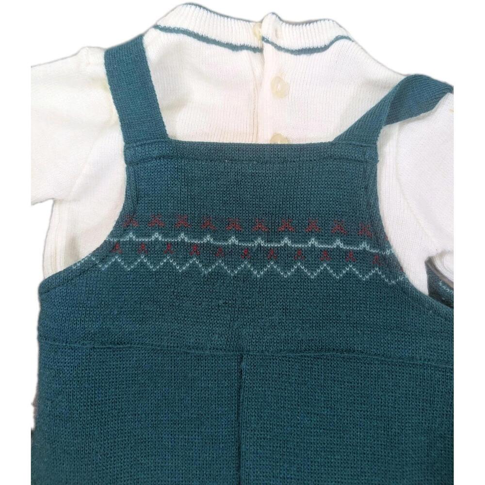 Vintage Friemanit 12 months Green Romper And White Shirt Withdesigns - Picture 7 of 8